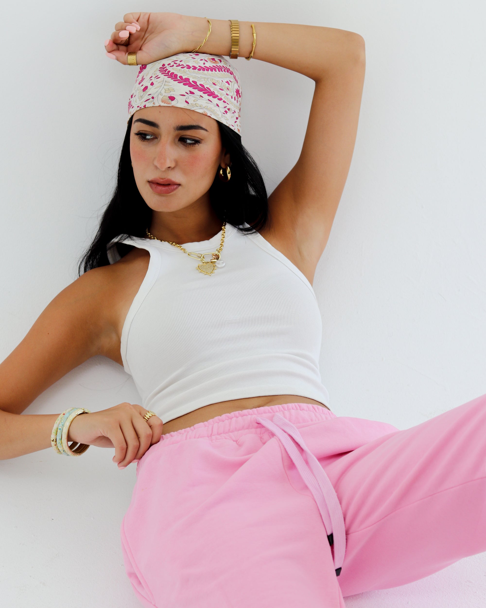 Drop Cuff Jogger - Pink
