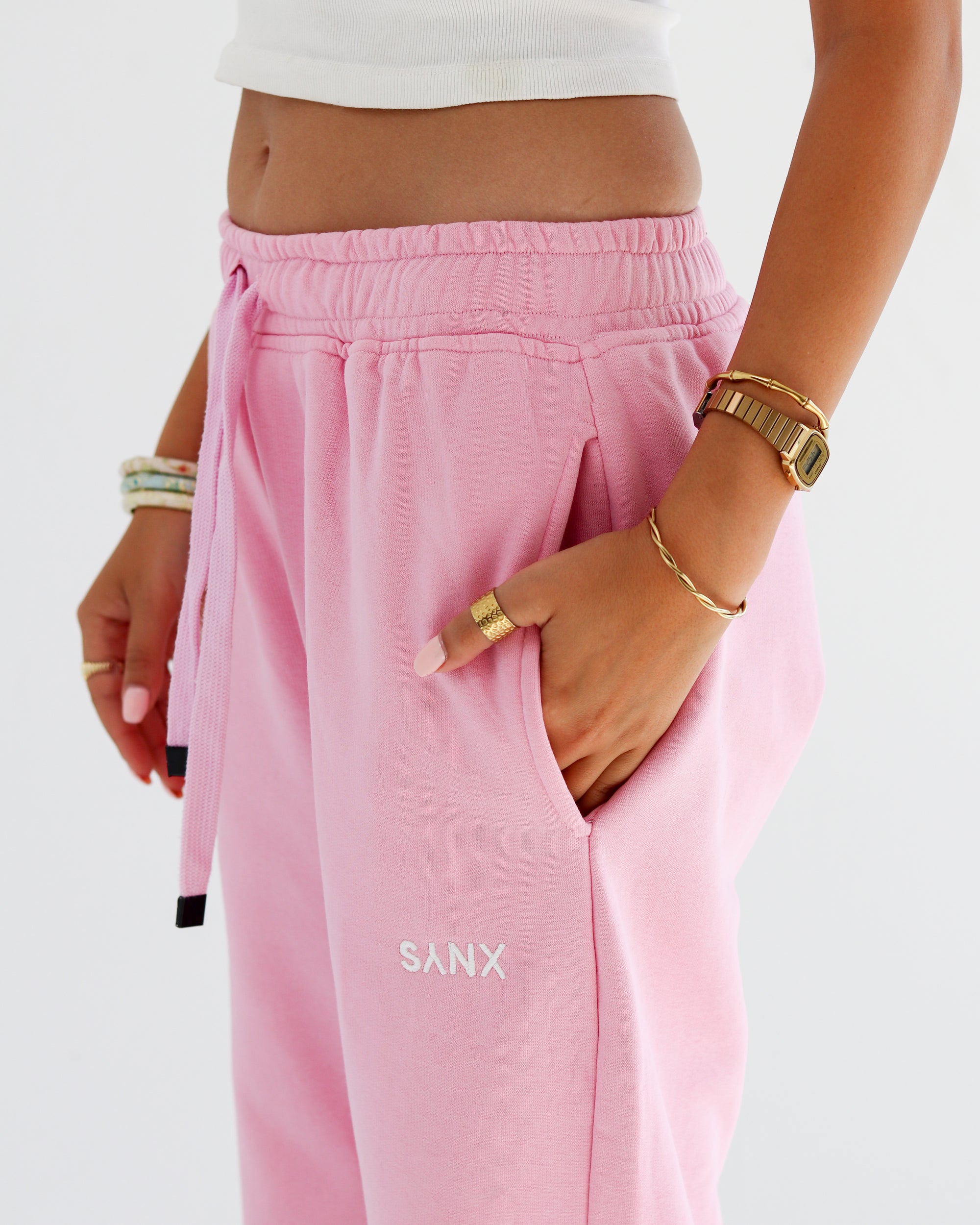 Drop Cuff Jogger - Pink