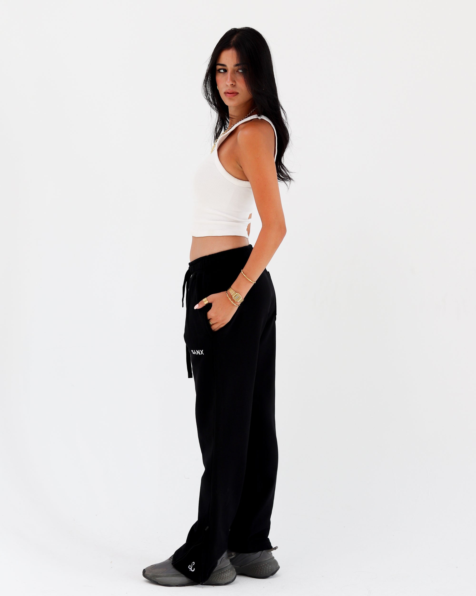 Drop Cuff Jogger - Black