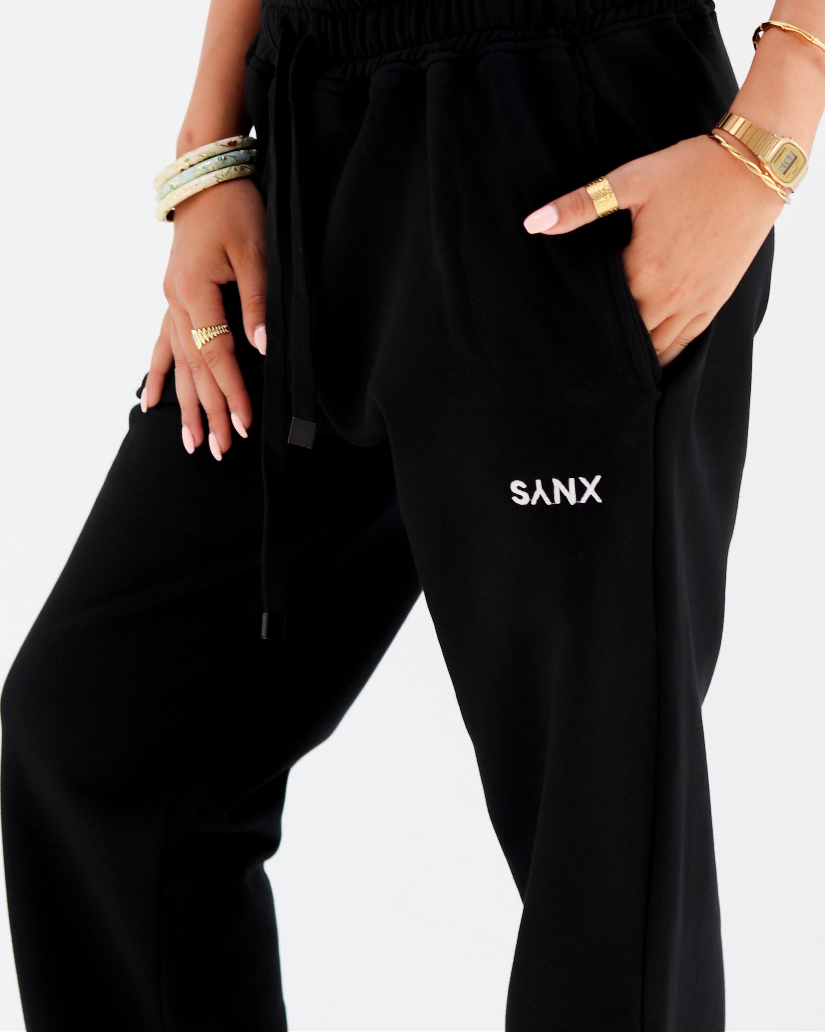 Drop Cuff Jogger - Black