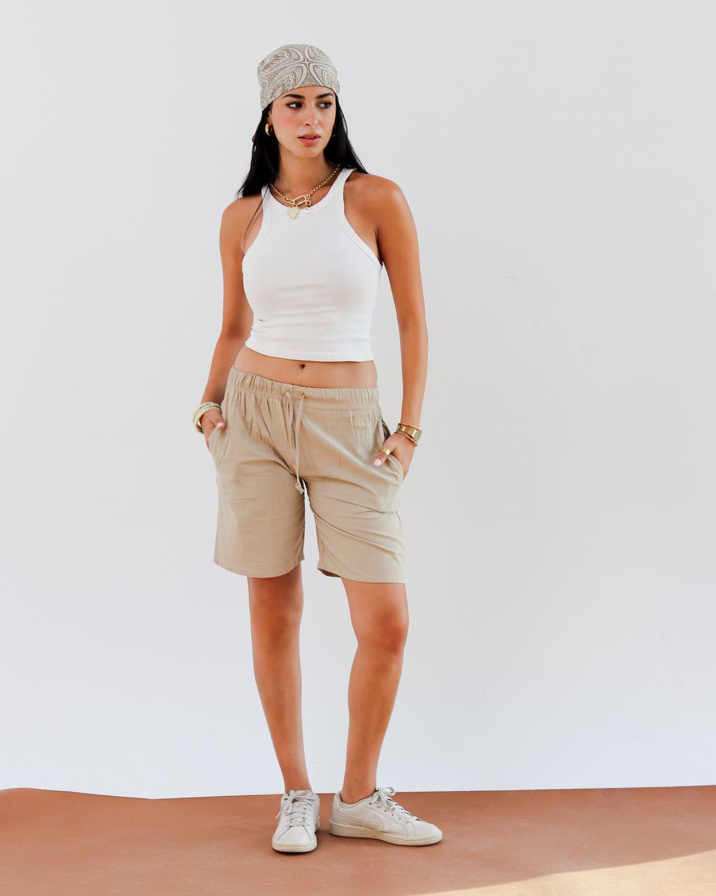 Linen Short - Beige