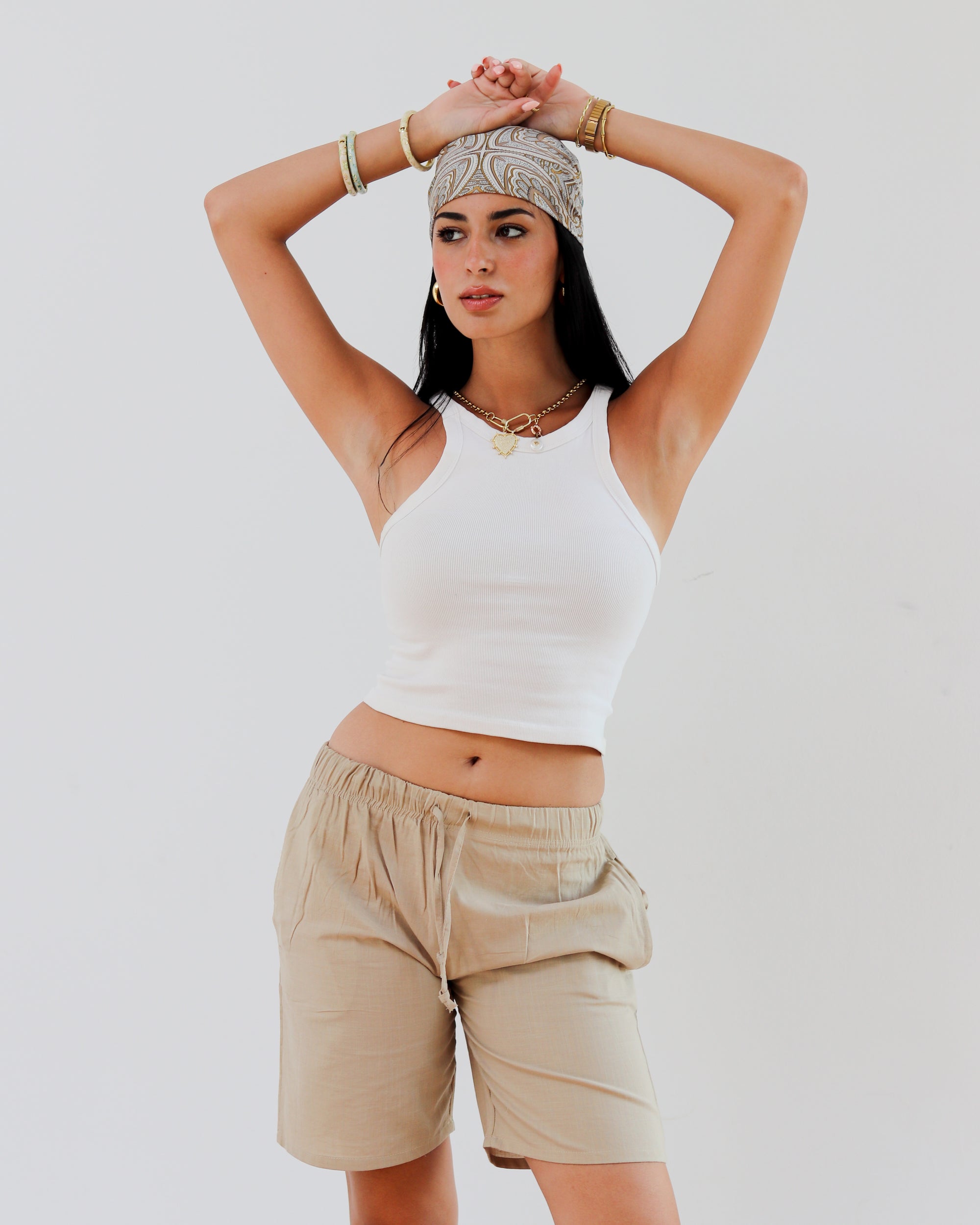 Linen Short - Beige