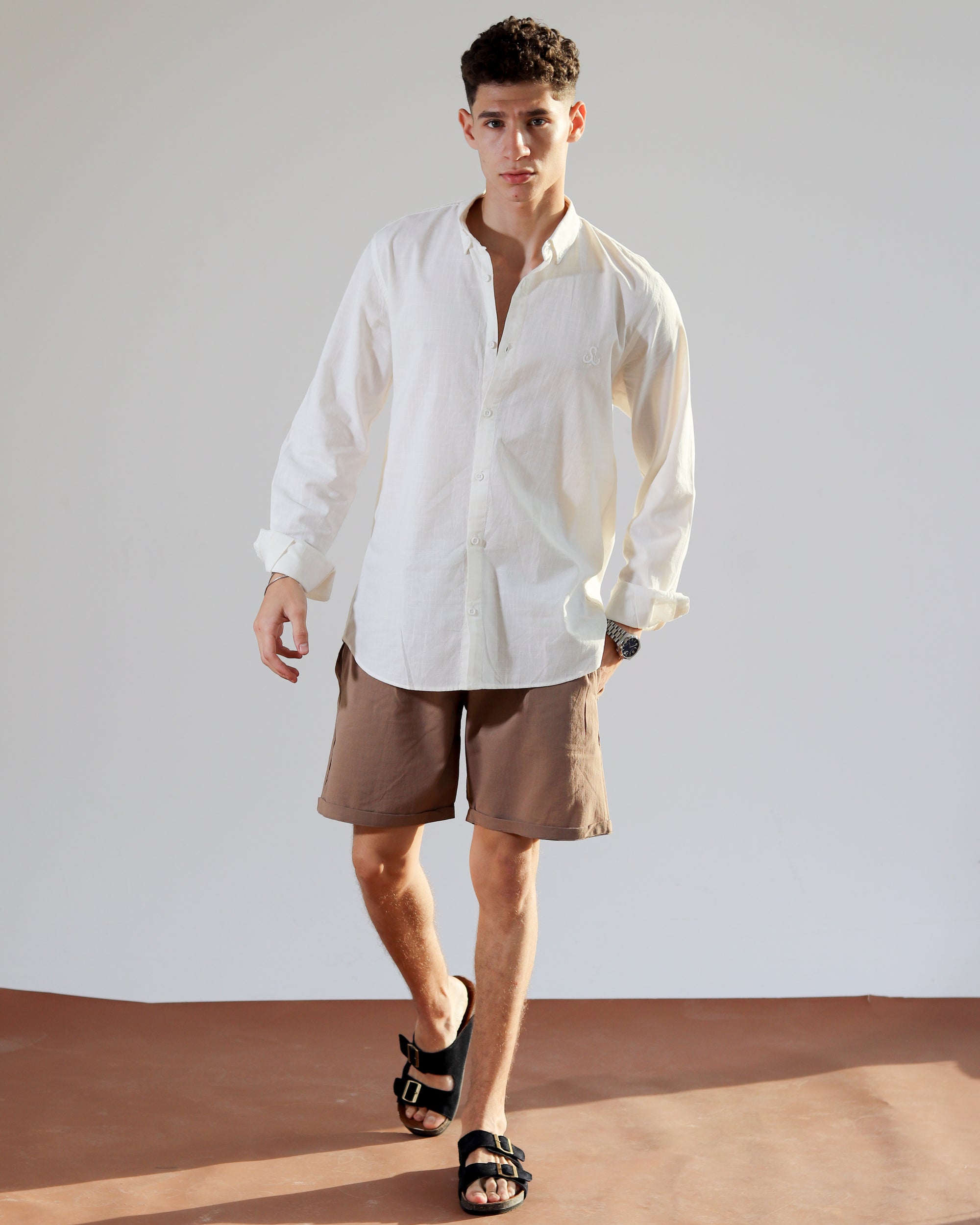 Linen Short - Brown