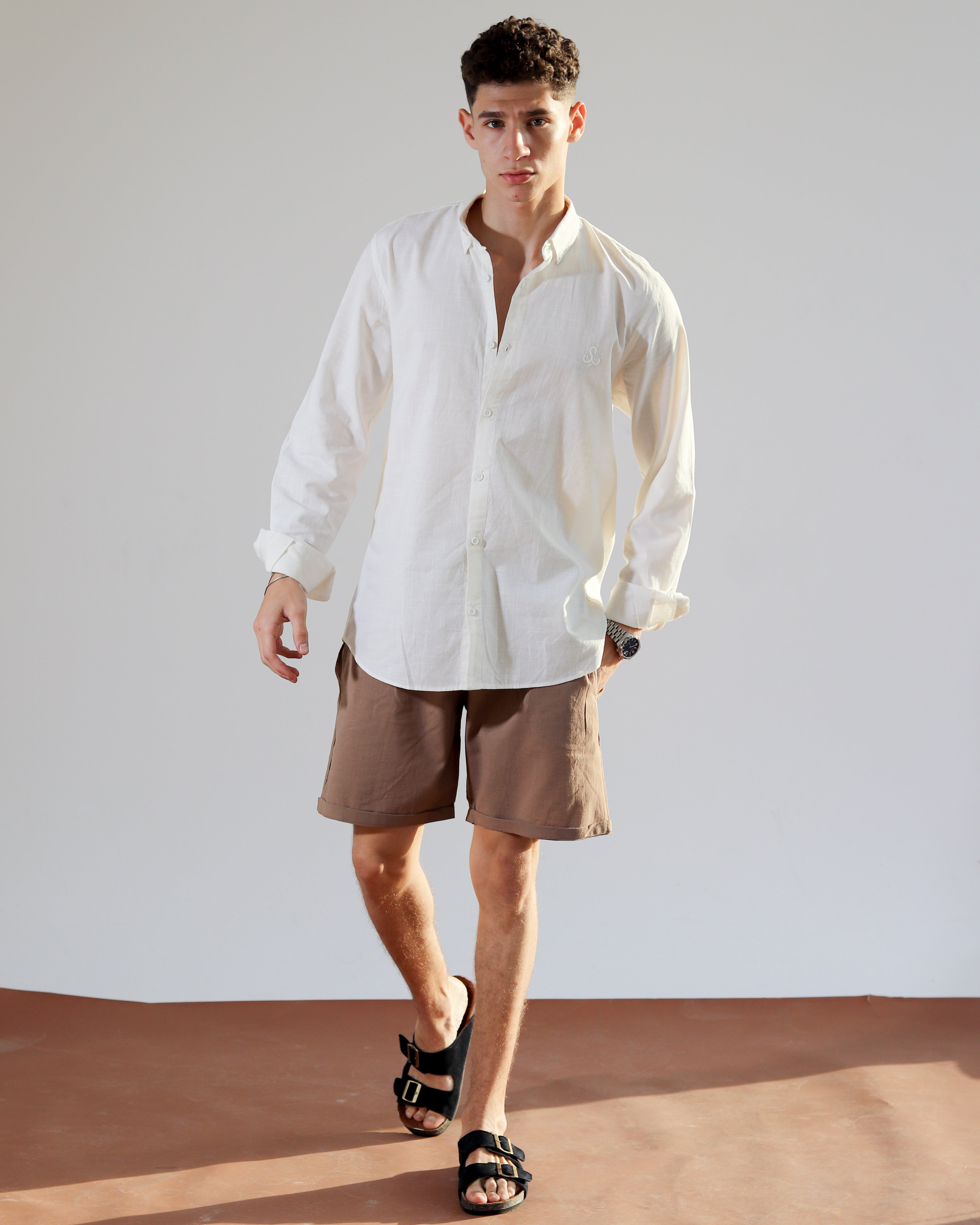 Linen Short - Brown